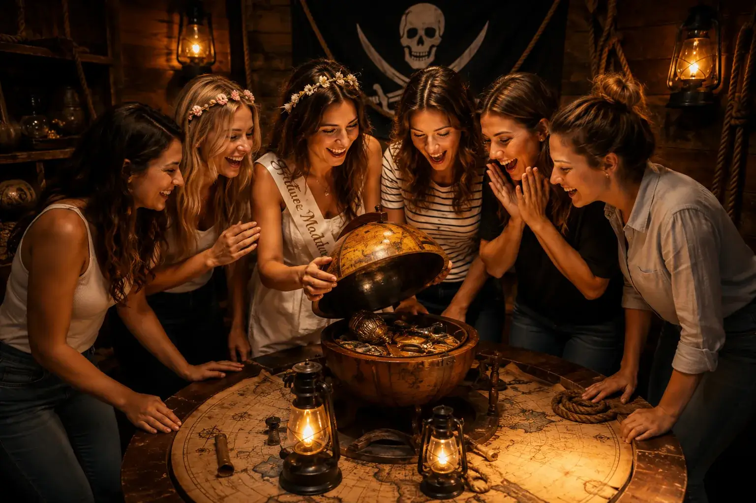 EVJF La Baule — escape game Trésor des Caraïbes au Hangar de la Baule